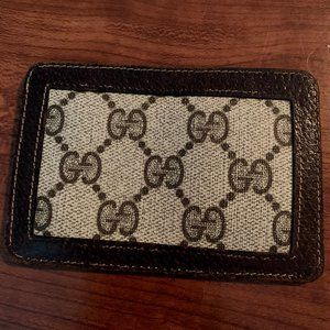 Vintage Gucci Business Card Holder (Tan)
